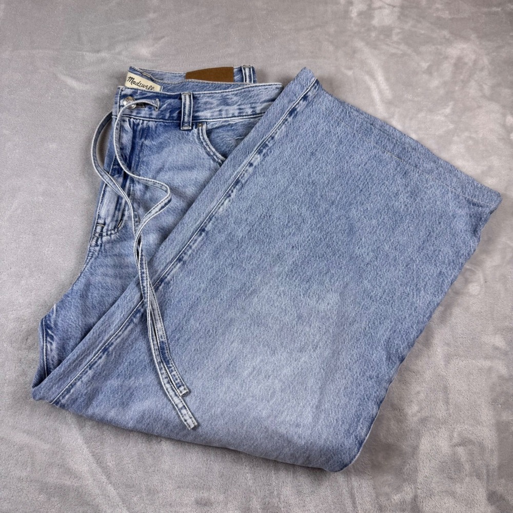 Madewell Light Wash Blue Wide Leg Jeans
